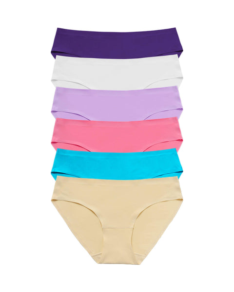  6 Pack Ladies Thongs Cotton Underwear Lingerie Soft Panties  For Women Teens Set2 Medium